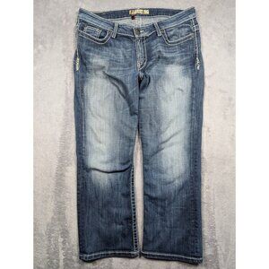BKE Buckle Payton Jeans Womens Size 30 Denim Straight Leg Stretch Embroidered